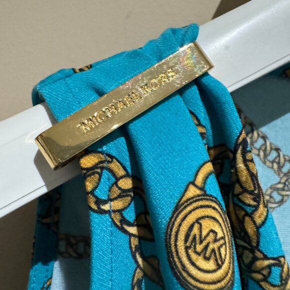 Michael kors Blue blouse with gold straps - Picture 2 of 3